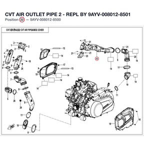 CVT AIR OUTLET PIPE 2 product image