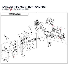 EXHAUST PIPE ASSY, FRONT CYLINDER product image