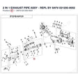 2 IN 1 EXHAUST PIPE ASSY product image