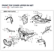 FRONT TOP COVER UPPER RH NET product image