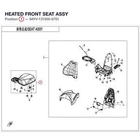 HEATED FRONT SEAT ASSY product image