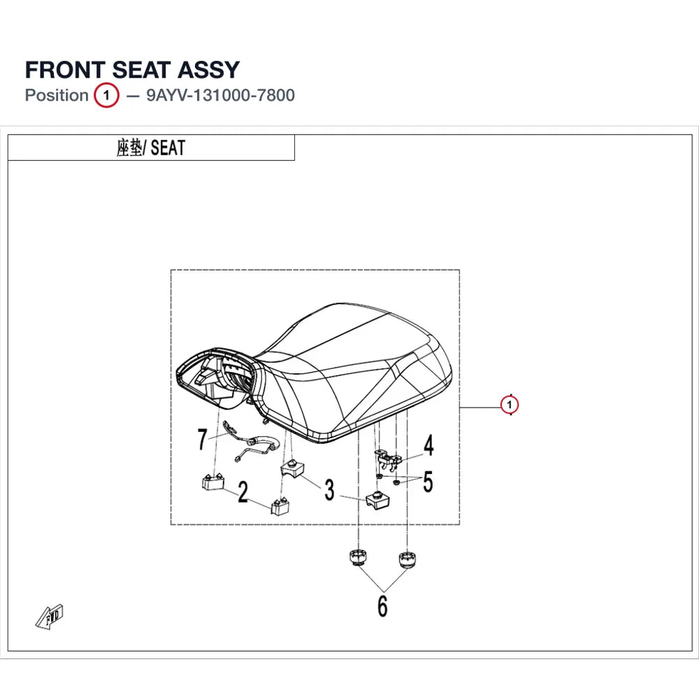 FRONT SEAT ASSY product image