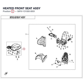 HEATED FRONT SEAT ASSY product image