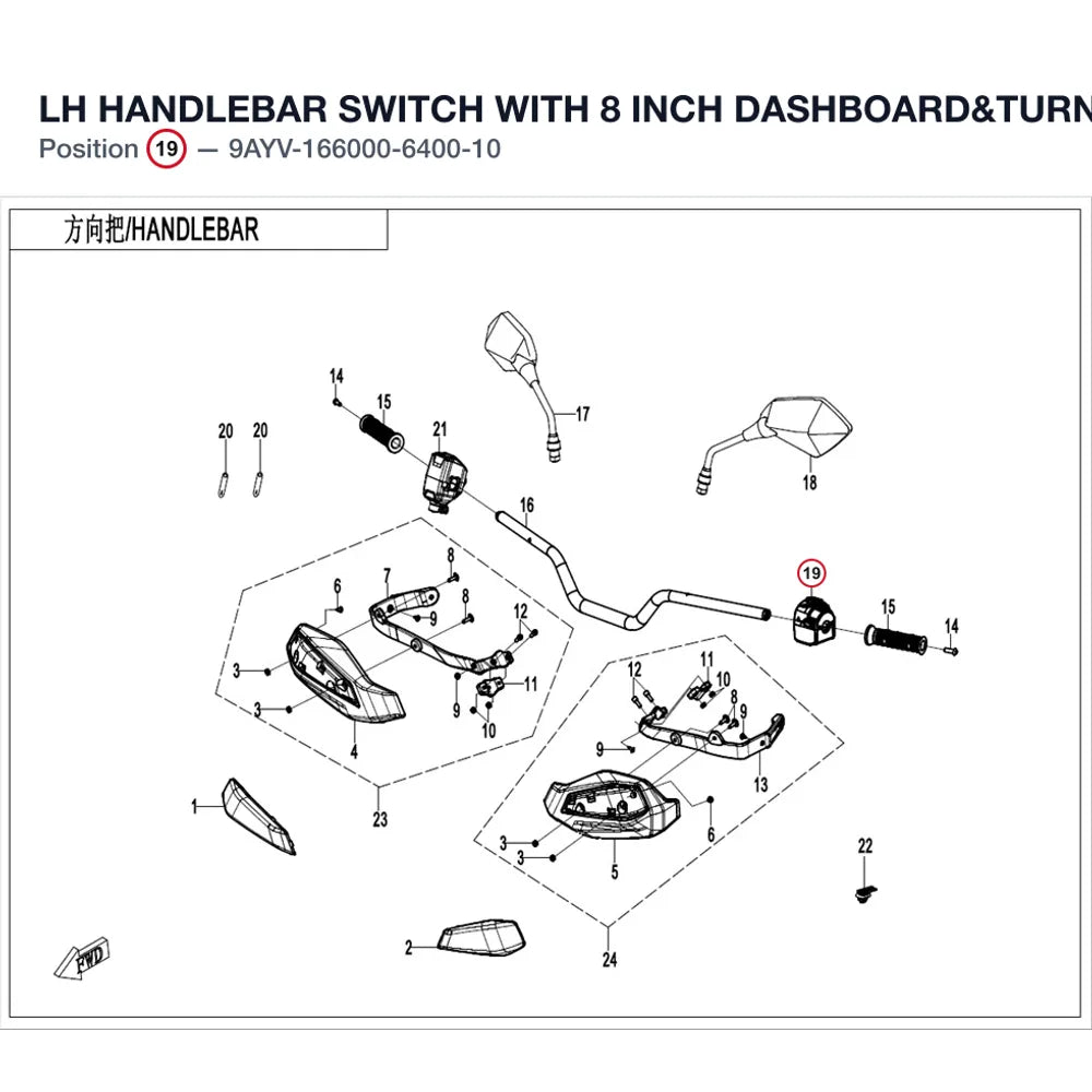 LH HANDLEBAR SWITCH product image