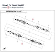 FRONT CV DRIVE SHAFT product image