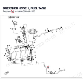 BREATHER HOSE 1, FUEL TANK product image