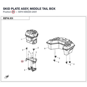 SKID PLATE ASSY, MIDDLE TAIL BOX product image