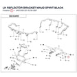 LH REFLECTOR BRACKET product image