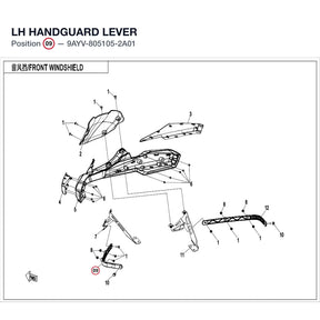 LH HANDGUARD LEVER product image