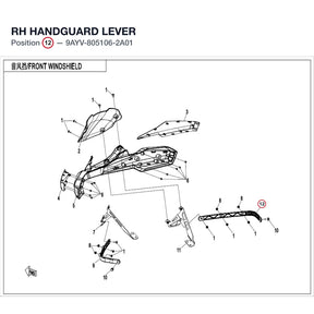 RH HANDGUARD LEVER product image