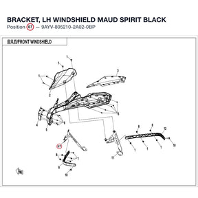 BRACKET, LH WINDSHIELD product image