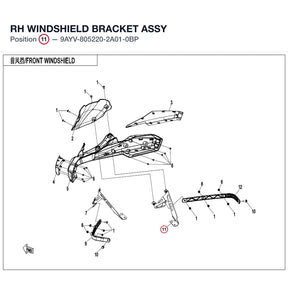 RH WINDSHIELD BRACKET ASSY product image