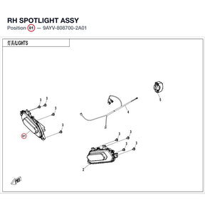 RH SPOTLIGHT ASSY product image