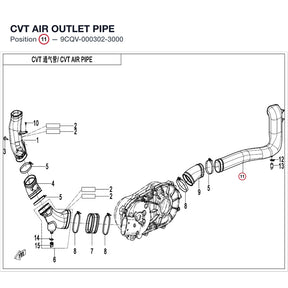 CVT AIR OUTLET PIPE product image