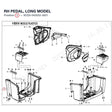 RH PEDAL, LONG MODEL product image