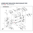 LOWER HEAT INSULATOR, REAR EXHAUST PIPE product image