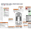INSTRUCTION LABEL, FRONT RACK LOAD product image