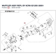 MUFFLER ASSY REPL BY 9CR6-021200-30001 product image