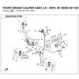 FRONT BRAKE CALIPER ASSY, LH - REPL BY 9DSV-081100-A200 product image