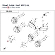 FRONT TURN LIGHT ASSY, RH product image