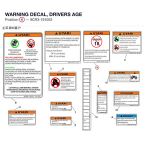WARNING DECAL, DRIVERS AGE product image
