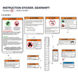 INSTRUCTION STICKER, GEARSHIFT product image