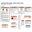 INSTRUCTION LABEL, FRONT RACK LOAD product image