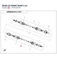 REAR CV DRIVE SHAFT, LH product image