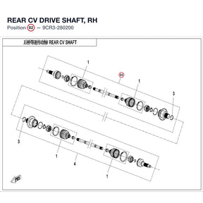 REAR CV DRIVE SHAFT, RH product image