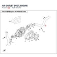 AIR OUTLET DUCT, ENGINE product image