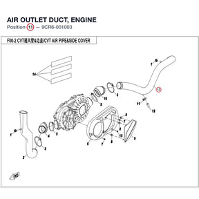 AIR OUTLET DUCT, ENGINE product image