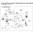 INLET HOSE, IDLE VALVE - WHEN STOCK IS 0 THIS ITEM IS NO LONGER AVAILABLE product image