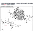 FRONT BRACKET, ENGINE - INTERCHANGEABLE WITH  9CR6-001100-10000 product image