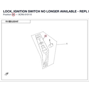 LOCK, IGNITION SWITCH NO LONGER AVAILABLE - REPL BY 9AW0-010100 product image