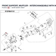FRONT SUPPORT, MUFFLER - INTERCHANGEABLE WITH  9CR6-020001 product image
