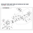 EXHAUST PIPE ASSY REPL BY 9CR6-021100-10001 product image