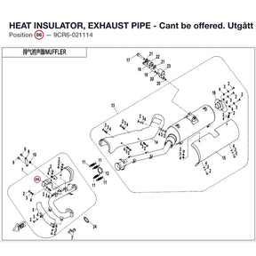 HEAT INSULATOR, EXHAUST PIPE - Cant be offered. Utgått enligt leverantör product image