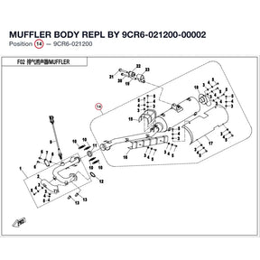 MUFFLER BODY REPL BY 9CR6-021200-00002 product image