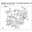 BRACKET, LH FOOT PEDAL - NO LONGER AVAILABLE -  INTERCHANGEABLE WITH  9CR6-039100 product image