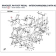 BRACKET, RH FOOT PEDAL - INTERCHANGEABLE WITH  9CR6-039200 product image