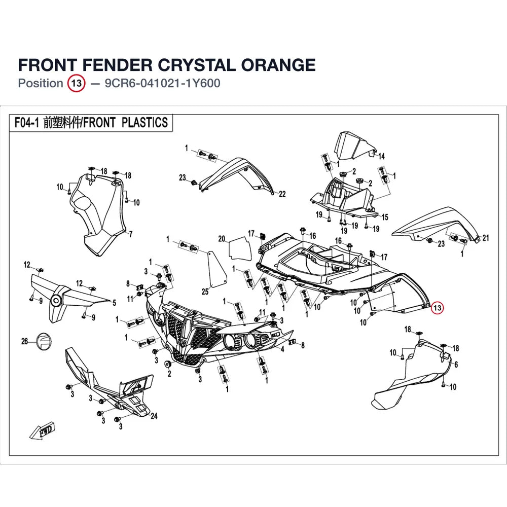 FRONT FENDER product image