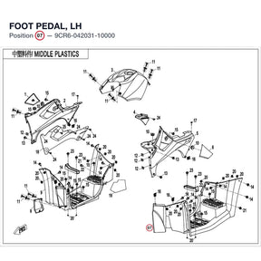 FOOT PEDAL, LH product image