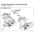 RH FOOT PEDAL REPL BY 9CR6-042032-10000 product image
