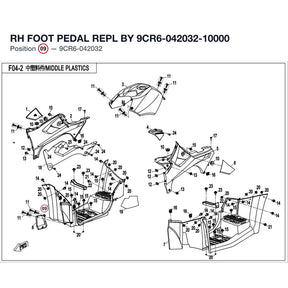 RH FOOT PEDAL REPL BY 9CR6-042032-10000 product image