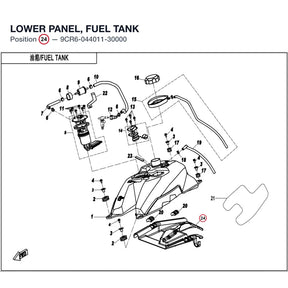 LOWER PANEL, FUEL TANK product image