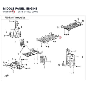 MIDDLE PANEL, ENGINE product image