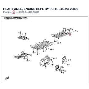 REAR PANEL, ENGINE REPL BY 9CR6-044023-20000 product image