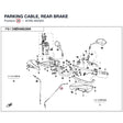 PARKING CABLE, REAR BRAKE product image