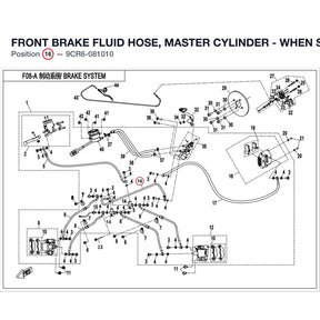 FRONT BRAKE FLUID HOSE, MASTER CYLINDER - WHEN STOCK IS 0 THIS ITEM IS NO LONGER AVAILABLE product image
