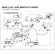 REAR FLUID HOSE, MASTER CYLINDER product image